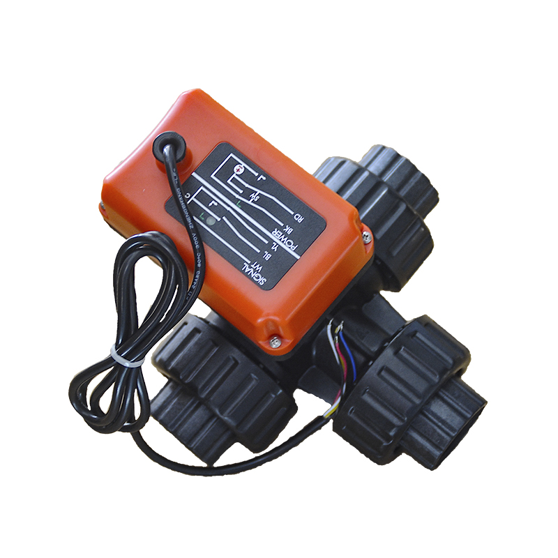Plastic Three-Way Electric Ball Valves jointed by thread
